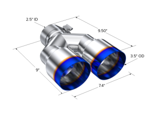 MBRP Exhaust - MBRP Exhaust 2.5" Inlet Burnt End Exhaust Tip. - T5171BE - Image 2