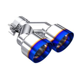 MBRP Exhaust 2.5" Inlet Exhaust Tip. T304 Stainless Steel, Burnt End. - T5178BE