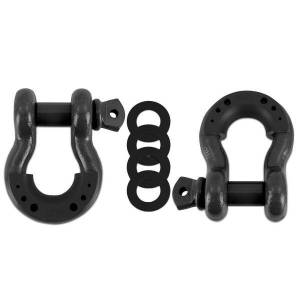 Mishimoto 3/4" Steel D-Ring Shackle Set, 2 Pieces, Black - BNDR-BK