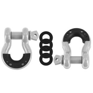 Mishimoto 3/4" Steel D-Ring Shackle Set, 2 Pieces, Gray - BNDR-GR