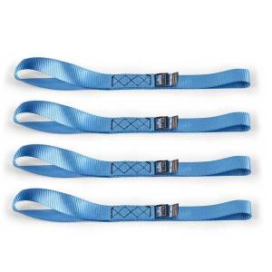 Mishimoto Borne Off-Road Heavy-Duty Ratchet Tie-Down Kit (4-pack), Blue - BNRTC-TDHD-4BL