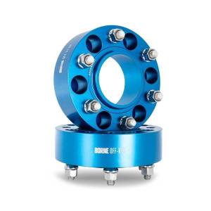 Mishimoto Wheel Spacers, 6X139.7, 93.1mm Center Bore, M12 X 1.5, 1.40-in Thick, Blue - BNWS-001-350BL