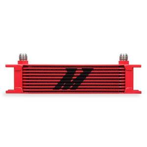 Mishimoto Universal 10-Row Oil Cooler, Red - MMOC-10RD