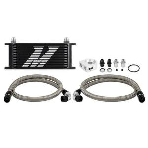 Mishimoto Universal Oil Cooler Kit, 16-Row, Black - MMOC-U16BK