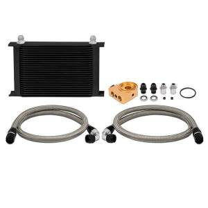 Mishimoto Universal Thermostatic Oil Cooler Kit, Black, 25 Row - MMOC-UHTBK