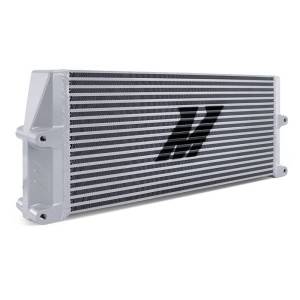 Mishimoto Heavy-Duty Bar and Plate Oil Cooler, 17in Core, Same-Side Outlets, Silver - MMOC-SSO-17SL