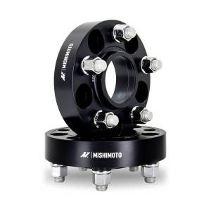 Mishimoto Wheel Spacers, 5X114.3, 70.5mm Center Bore, M14 X 1.5, 1.00-in Thick, Black - MMWS-001-250BK