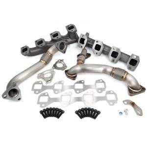 PPE Diesel - PPE Diesel Manifolds and Up-Pipes GM 2002-2004 CA Y Pipe LB7 - Black - 116111220 - Image 1