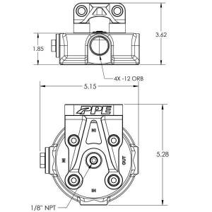 PPE Diesel - PPE Diesel Oil Filter Mount Aluminum Billet - 114002100 - Image 5