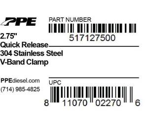PPE Diesel - PPE Diesel 2.75 Inch V Band Clamp Quick Release - 517127500 - Image 3