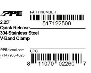 PPE Diesel - PPE Diesel 2.25 Inch V Band Clamp Quick Release - 517122500 - Image 3