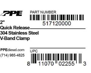 PPE Diesel - PPE Diesel 2.0 Inch V Band Clamp Quick Release - 517120000 - Image 3