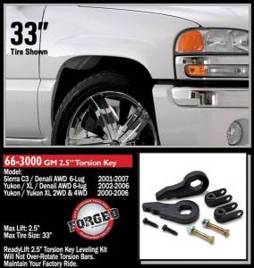 Ready Lift - ReadyLift Front Leveling Kit 2.5 in. Lift w/Forged Torsion Key/Adjusting Bolts Allows Up To 33 in. Tire - 66-3000 - Image 4