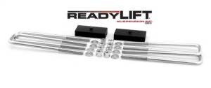 Ready Lift - ReadyLift Rear Block Kit 1 in. Cast Iron Blocks Incl. Integrated Locating Pin E-Coated U-Bolts Nuts/Washers - 66-3051 - Image 1