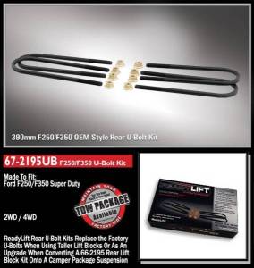 Ready Lift - ReadyLift U-Bolt Kit 5 in. Lift Rear Incl. 4 Rnd M14 390mm Long U-Bolts/8 Crush Nuts For Use w/5 in. Rear Lift Blocks If Your Vehicle Has Camper Package - 67-2195UB - Image 2