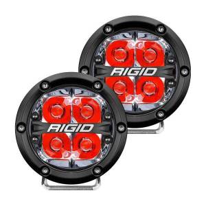 Rigid Industries 360-SERIES 4 INCH LED OFF-ROAD SPOT BEAM RED BACKLIGHTPAIR - 36112
