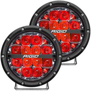 Rigid Industries 360-SERIES 6 INCH LED OFF-ROAD SPOT BEAM RED BACKLIGHTPAIR - 36203