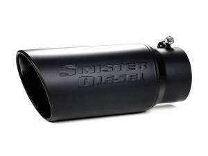 Sinister Diesel - Sinister Diesel Universal Black Ceramic Coated Stainless Steel Exhaust Tip (4in to 5in) - SD-4-5-BLK - Image 1
