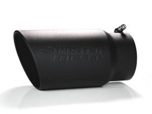 Sinister Diesel Universal Black Ceramic Coated Stainless Steel Exhaust Tip (5in to 6in) - SD-5-6-BLK