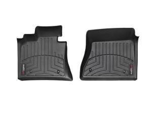 Weathertech FloorLiner™ DigitalFit® Black Front Over-The-Hump Fits Raised Left Corner Does Not Fit Vehicles w/Floor Mounted Manual 4x4 Shifter And Flow Through Console - 444341
