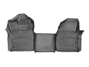 Weathertech - Weathertech FloorLiner™ DigitalFit® Black Front Over-The-Hump Fits Vehicles w/Front Row Bench Seating Not Equipped w/Center Console Or Floor Mounted Shifter - 446981V - Image 1