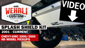 Wehrli Custom Fabrication - Wehrli Custom Fabrication 2001-2010 GM 2500/3500 HD Lower Splash Shield Kit - WCF100463 - Image 3