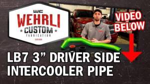 Wehrli Custom Fabrication - Wehrli Custom Fabrication 2001-2004 LB7 Duramax Driver (Hot) Side 3" Intercooler Pipe Kit - WCF100349 - Image 2