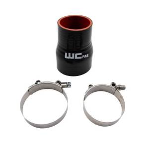 Wehrli Custom Fabrication 2.375" x 3" ID Straight Reducer 4.5" Long Silicone Boot and Clamp Kit - WCF207-105