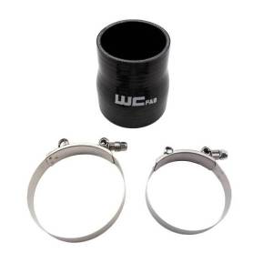 Wehrli Custom Fabrication 3" x 3.5" ID Straight Reducer x 4" Long Silicone Boot and Clamp Kit - WCF207-115
