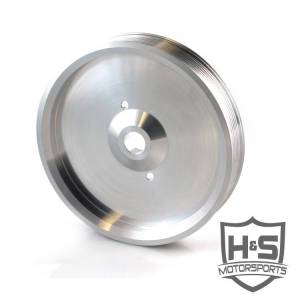 H&S Motorsports LLC 11-16 GM Duramax 6.6 Dual CP3 Pulley Raw Aluminum - 133002-1