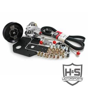 H&S Motorsports LLC 07-15 Dodge Cummins 6.7 Dual High Pressure Fuel Kit Raw Aluminum - 211003-1