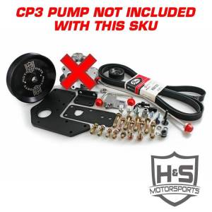 H&S Motorsports LLC 07-15 Dodge Cummins 6.7 Dual High Pressure Fuel Kit Raw Aluminum - 211004-1