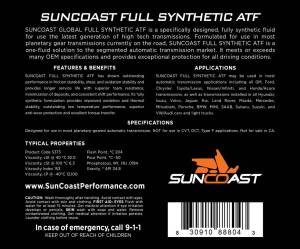 SunCoast Diesel - SunCoast Diesel Full Synthetic Transmission Fluid (CASE OF 3) - SC-TYPE-D ATF CASE - Image 3